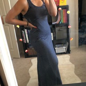 Striped halter maxi dress!